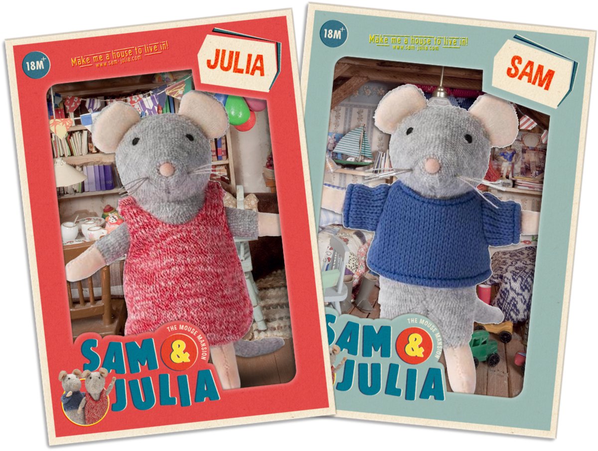 Knuffelmuisjes Sam & Julia | Het Muizenhuis